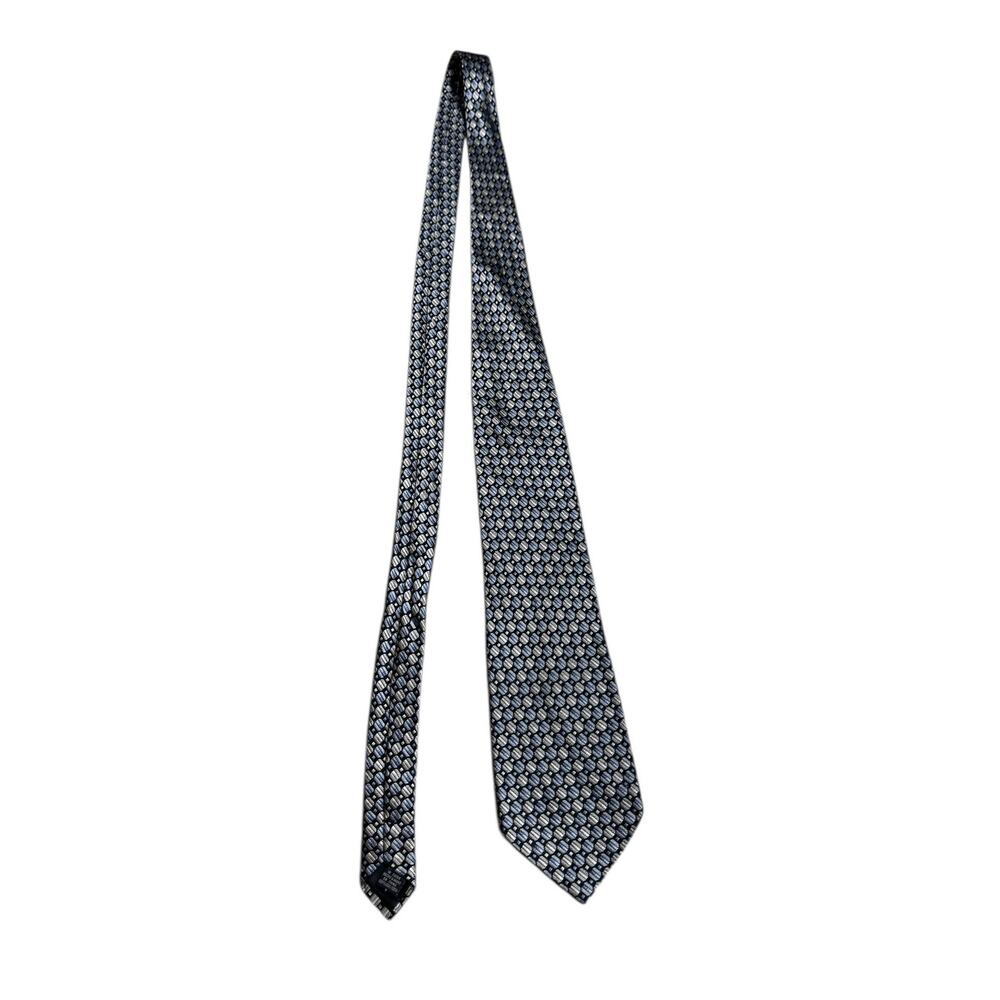 Croft & Barrow 100% Silk Tie Geometric Neat Pattern Classic Width 62” Necktie